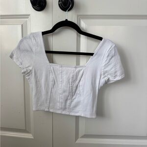 Hollister White Crop Top